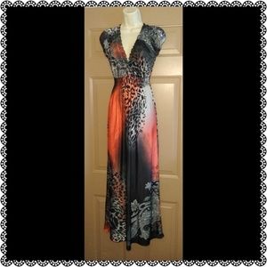 BEAUTIFUL & SOFT ANIMAL PRINT MAXI DRESS-S…